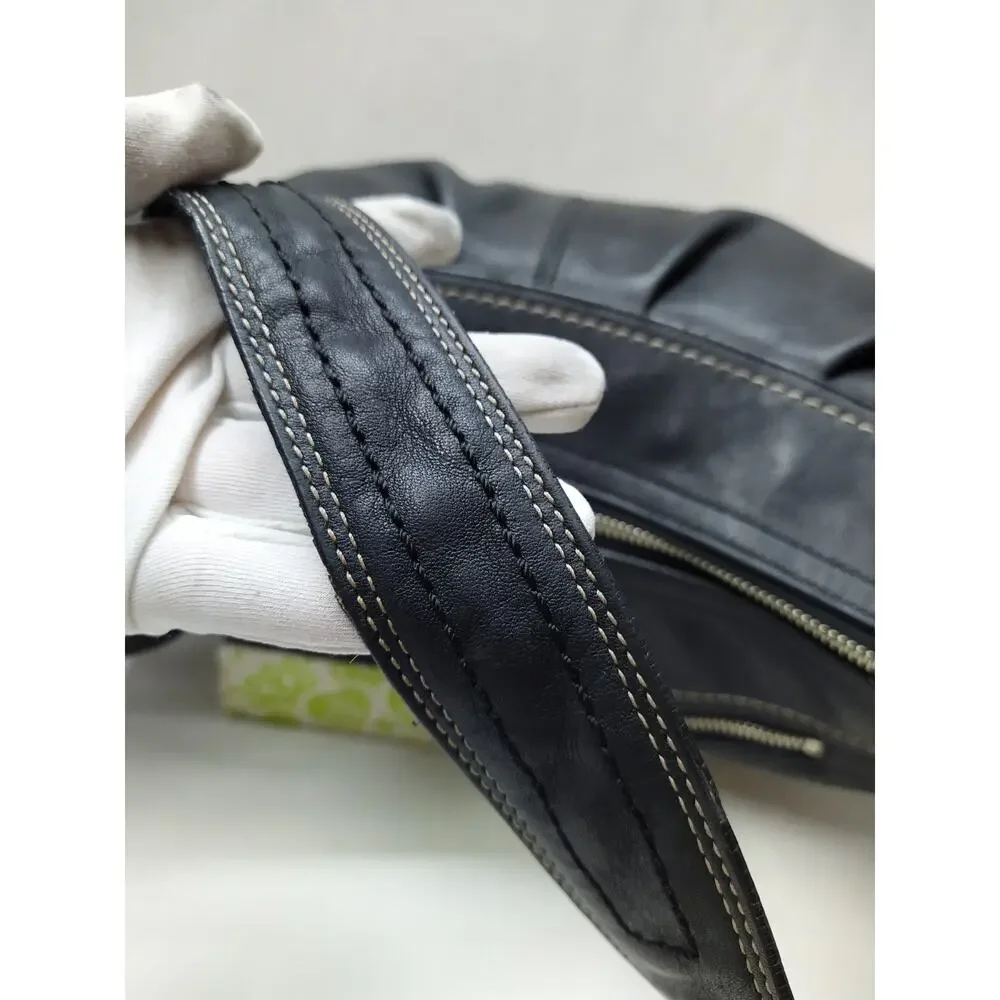 Coach black leather